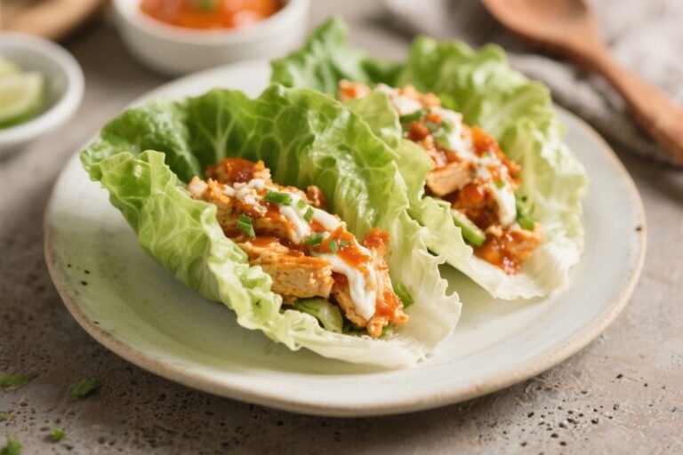 Keto Buffalo Chicken Lettuce Wraps – Spicy, Fresh, and Low-Carb