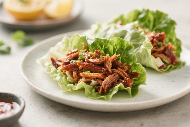 Keto BBQ Pulled Pork Lettuce Wraps – Saucy, Tender, and Low-Carb