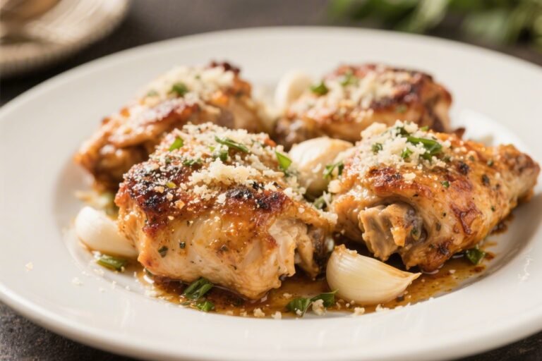 Keto Garlic Parmesan Chicken Thighs – Crispy, Juicy, and Packed With Flavor