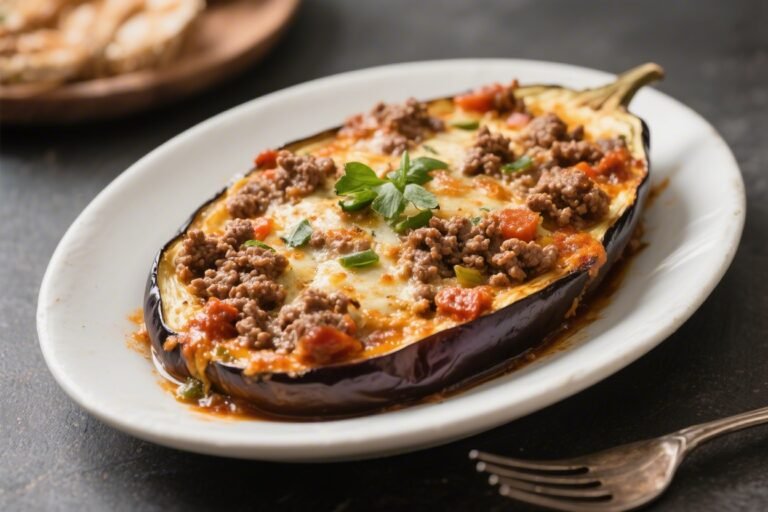 Keto Ground Beef Eggplant Bake – Comforting, Low-Carb, and Satisfying