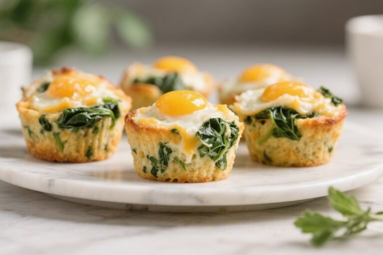 Keto Cheesy Egg & Spinach Muffin Bites – Easy, Protein-Packed Breakfast