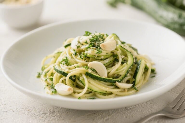 Garlic Herb Keto Zucchini Pasta – Light, Flavorful, and Easy