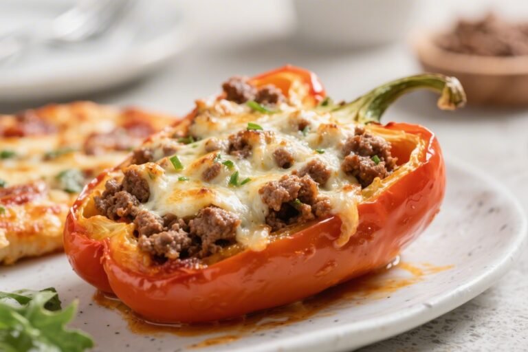 Keto Ground Beef Pizza Stuffed Peppers – A Simple, Satisfying Low-Carb Dinner
