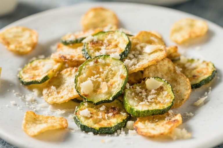 Keto Garlic Parmesan Zucchini Chips – Crispy, Cheesy, Low-Carb Snacking