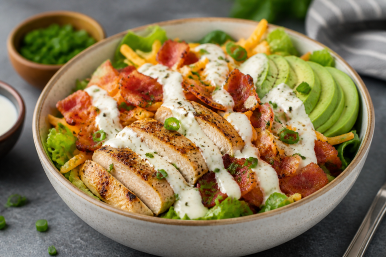 High Protein Keto Chicken Bacon Ranch Bowls – A Satisfying, Low-Carb Favorite