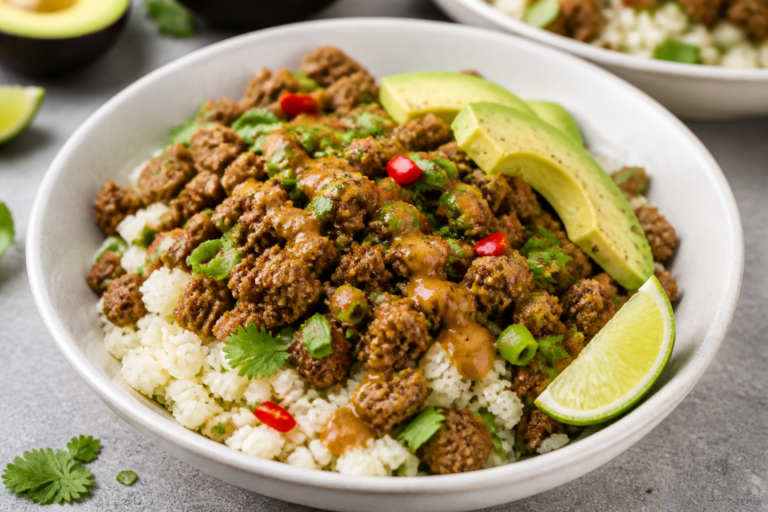 Keto Ground Beef And Cauliflower Rice Bowls – Easy, Flavorful, And Low-Carb