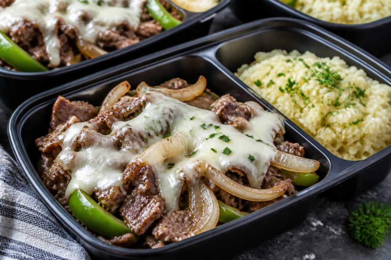Keto Philly Cheesesteak Meal Prep Containers – Easy, Savory, and Low-Carb