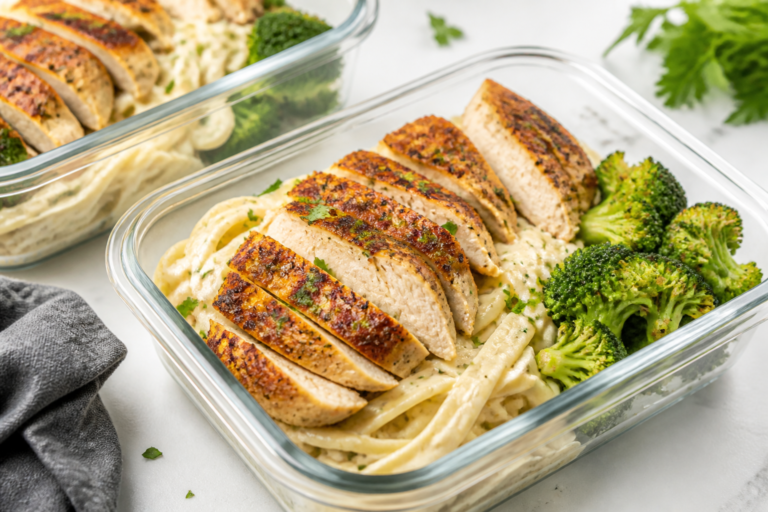 Low Carb Chicken Alfredo Meal Prep – Creamy, Satisfying, and Ready for the Week