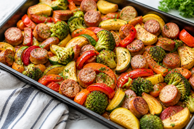One Pan Keto Sausage and Veggie Meal Prep – Easy, Flavorful, and Low-Carb