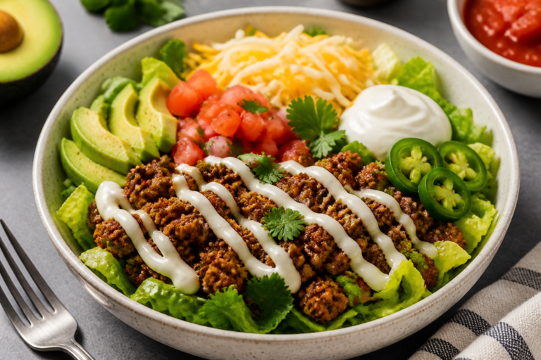 Healthy Keto Turkey Taco Bowls – Fast, Flavorful, and Low-Carb