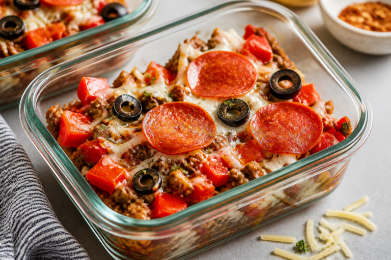 Low Carb Pizza Bowl Meal Prep – A Fast, Flavor-Packed Weeknight Favorite