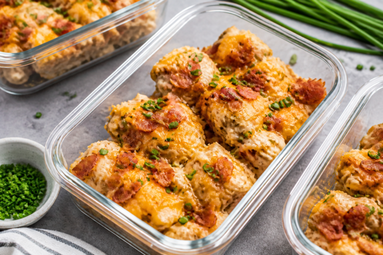 Keto Chicken Bacon Ranch Casserole Meal Prep – Comforting, Easy, and Low-Carb