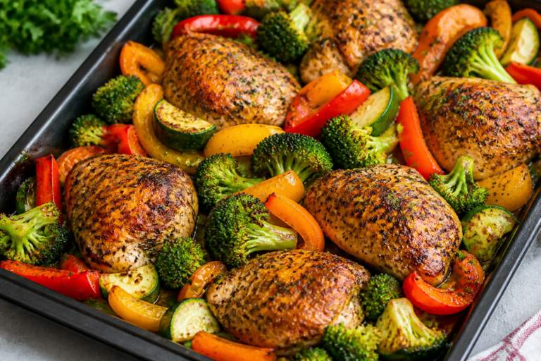 One Pan Keto Chicken and Veggies Meal Prep – Easy, Flavorful, and Ready for the Week
