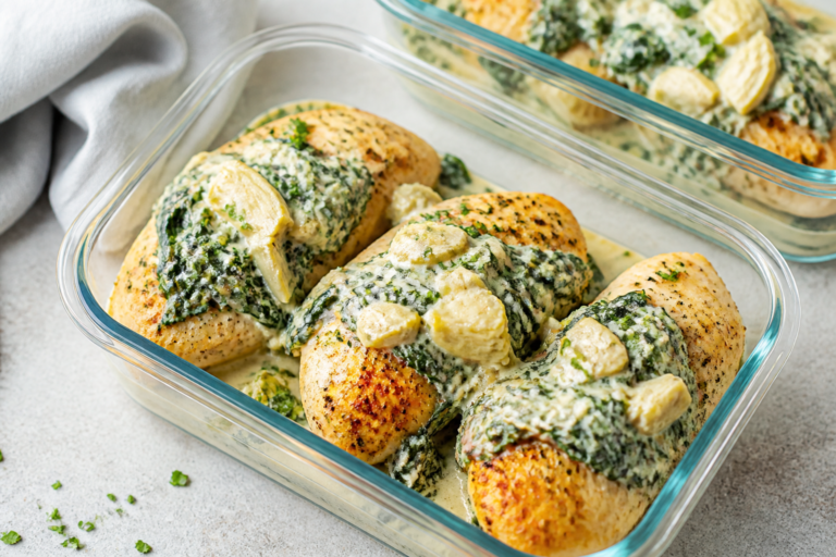 Keto Spinach Artichoke Chicken Meal Prep – Creamy, Satisfying, and Ready for the Week