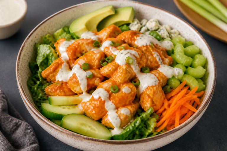 Keto Buffalo Ranch Chicken Bowls – Spicy, Satisfying, and Low-Carb