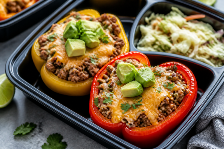 Keto Taco Stuffed Bell Pepper Meal Prep – Easy, Flavor-Packed, and Low-Carb