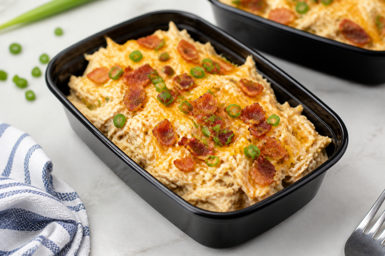 Low Carb Crack Chicken Casserole Meal Prep – Creamy, Cheesy, and Ready for the Week