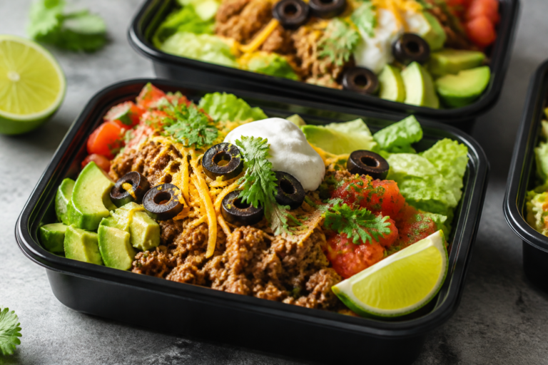 Healthy Keto Beef Taco Salad Meal Prep – Simple, Fresh, and Satisfying