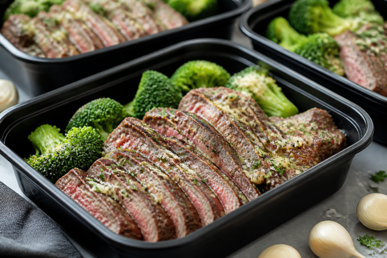 Keto Garlic Parmesan Steak Meal Prep – Flavor-Packed, Low-Carb Lunches