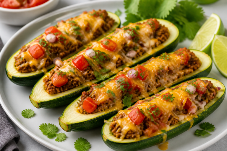 Healthy Keto Taco Zucchini Boats – Flavor-Packed, Low-Carb Comfort Food