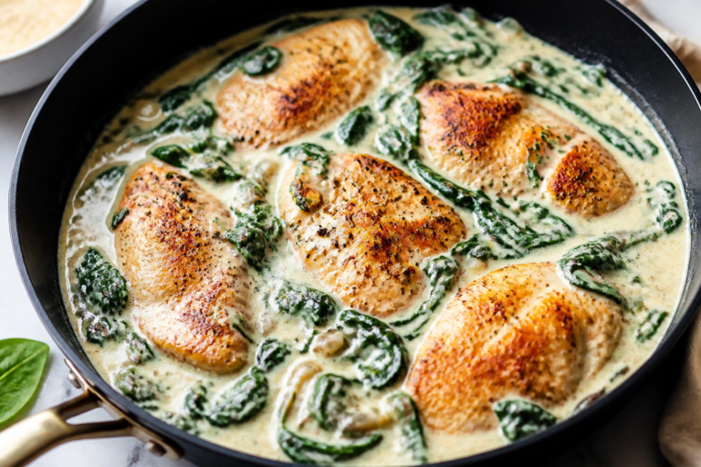 Easy Keto Chicken and Spinach Skillet – A Fast, Flavorful One-Pan Dinner