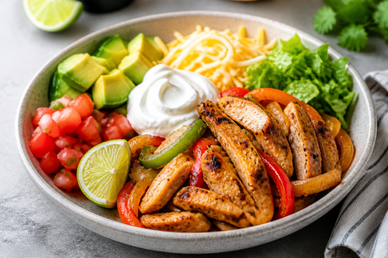 Low Carb Chicken Fajita Bowls – Bright, Flavorful, and Satisfying