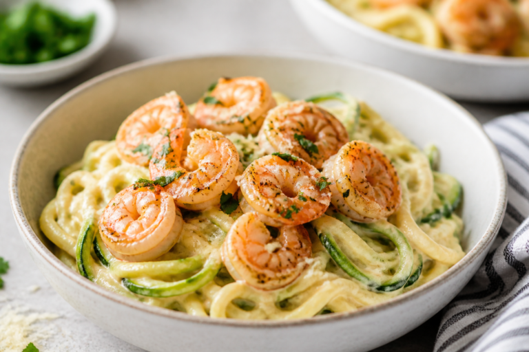 Healthy Keto Shrimp Alfredo Bowls – Creamy, Light, and Satisfying