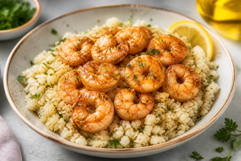 Keto Garlic Shrimp and Cauliflower Rice Bowls – Fast, Flavorful, and Low-Carb
