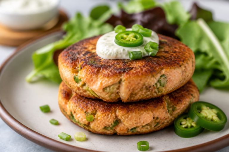 Jalapeño Ranch Keto Salmon Patties – Crisp, Zesty, and Low-Carb