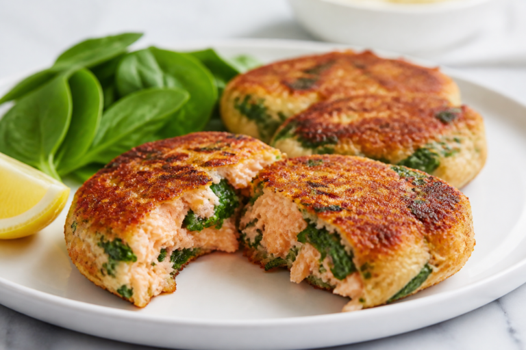 Keto Salmon Patties With Spinach and Parmesan – Crisp, Savory, and Ready Fast