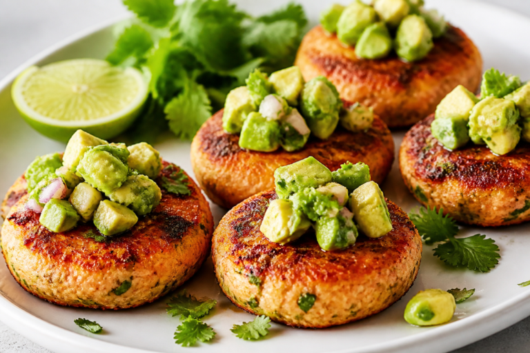 Keto Salmon Cakes With Avocado Salsa – Crispy, Fresh, and Low-Carb