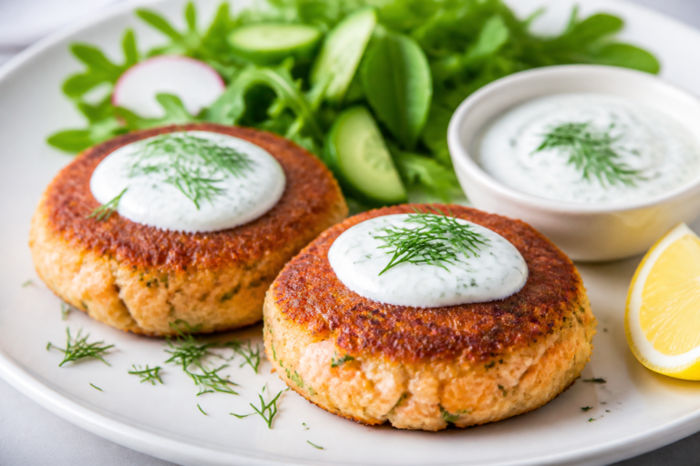 Keto Salmon Patties With Creamy Dill Sauce – Easy, Flavorful, and Low-Carb