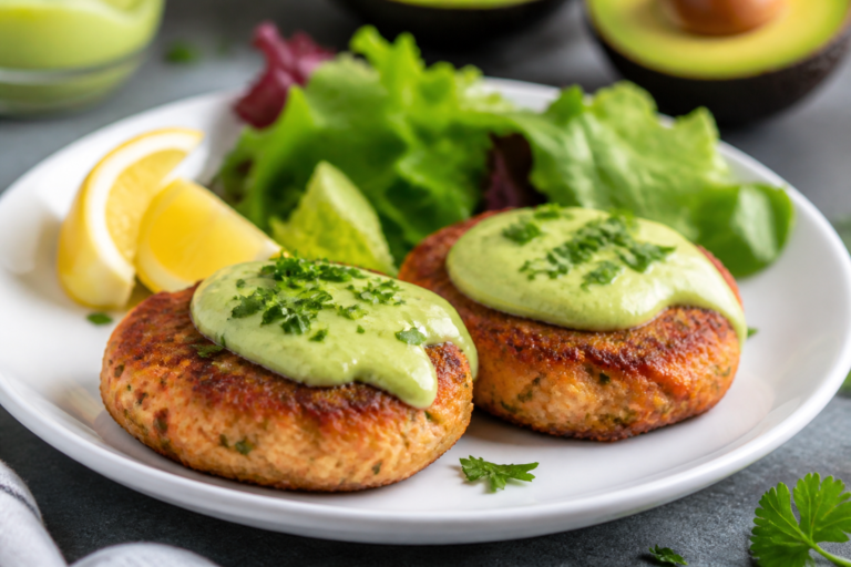 Keto Salmon Patties With Avocado Crema – Crispy, Fresh, and Satisfying
