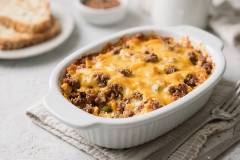 Keto Crockpot Cheeseburger Casserole – Cozy, Low-Carb Comfort