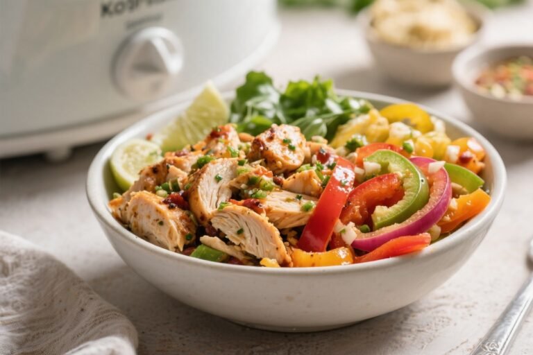 Keto Crockpot Chicken Fajita Bowls – Easy, Flavor-Packed, and Low-Carb