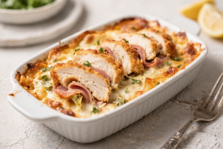 Keto Chicken Cordon Bleu Casserole – Creamy, Comforting, and Low-Carb