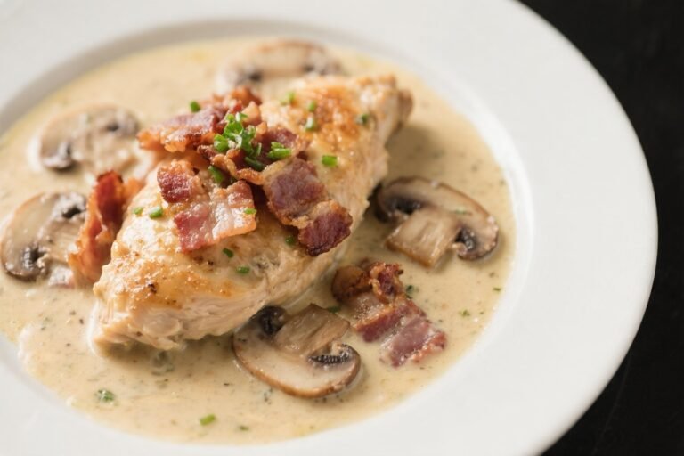 Creamy Bacon Mushroom Chicken – A Cozy, Crowd-Pleasing Skillet Dinner