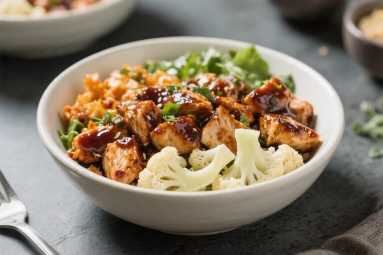 Keto BBQ Chicken Cauliflower Bowls – A Cozy, Low-Carb Weeknight Favorite