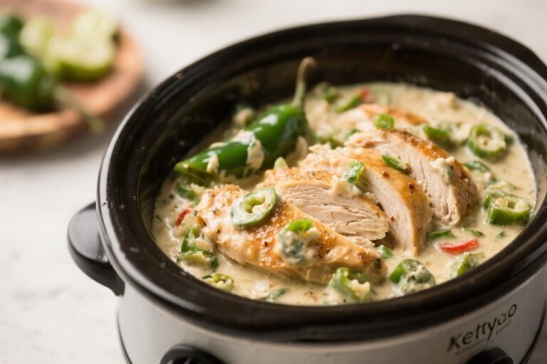 Keto Crockpot Creamy Green Chile Chicken – Comforting, Low-Carb, and Effortless