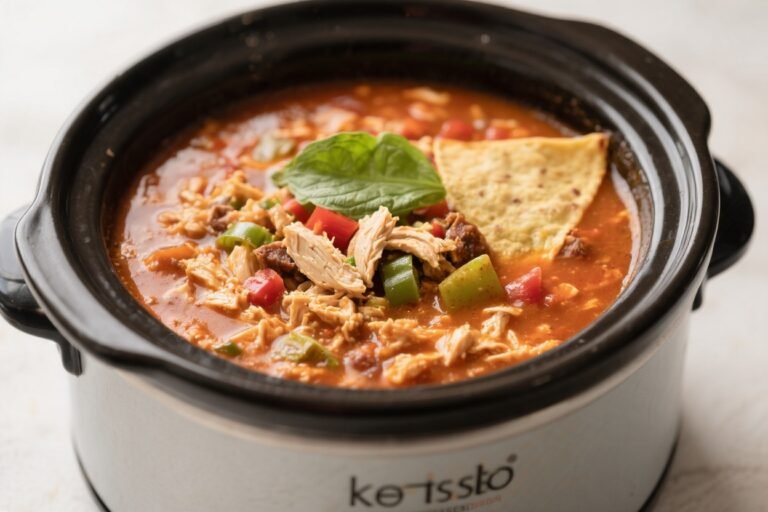Keto Crockpot Chicken Enchilada Soup – Cozy, Low-Carb Comfort