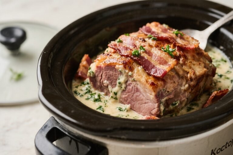 Keto Crockpot Ranch Bacon Pork Roast – Comforting, Low-Carb, and Effortless