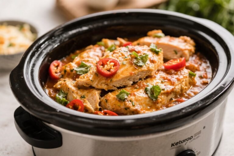 Keto Crockpot Pepper Jack Chicken – Creamy, Spicy, and Effortless