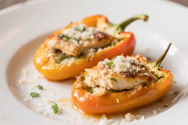 Garlic Parmesan Chicken Stuffed Peppers – Comforting, Flavor-Packed, and Easy