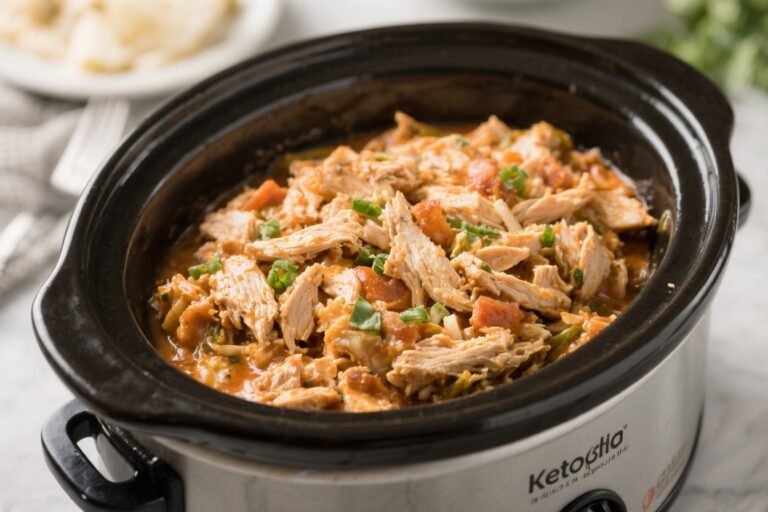 Keto Crockpot Crack Chicken – Creamy, Cheesy, and Totally Comforting