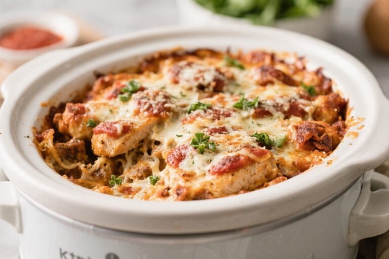 Keto Crockpot Chicken Parmesan Casserole – Cozy, Low-Carb Comfort Food