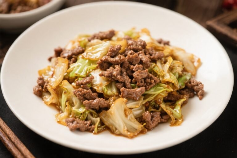 Ground Beef & Cabbage Stir Fry – Fast, Flavorful, and Budget-Friendly