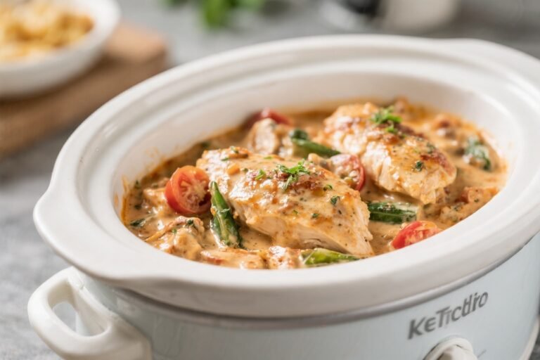 Keto Crockpot Creamy Italian Chicken – Comforting, Low-Carb, and Effortless