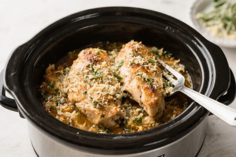 Keto Crockpot Garlic Parmesan Chicken – Creamy, Comforting, and Low-Carb