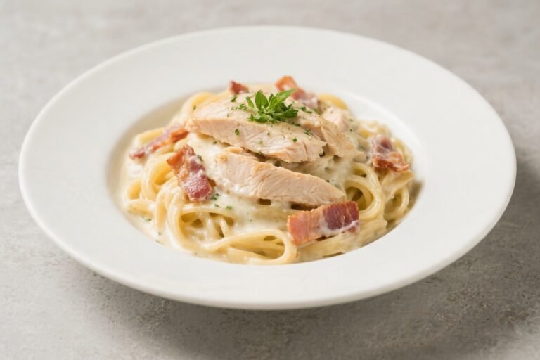Creamy Chicken Bacon Alfredo – Comforting Pasta With Rich, Savory Flavor