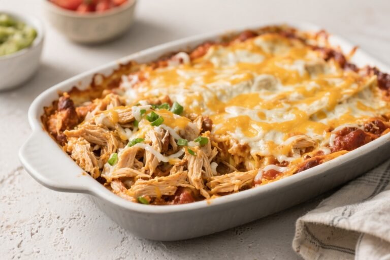 Cheesy Keto Chicken Enchilada Casserole – Comfort Food With Low-Carb Flair